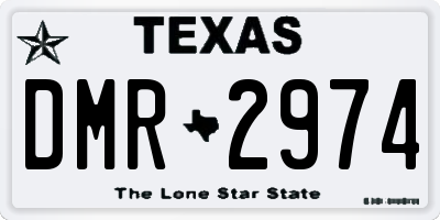 TX license plate DMR2974