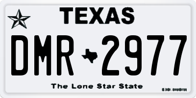 TX license plate DMR2977