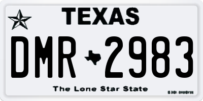 TX license plate DMR2983