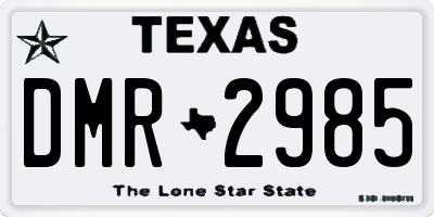 TX license plate DMR2985