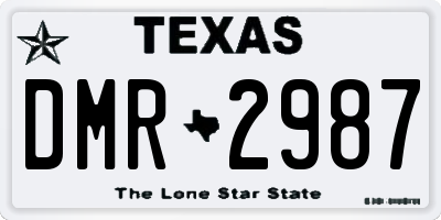 TX license plate DMR2987