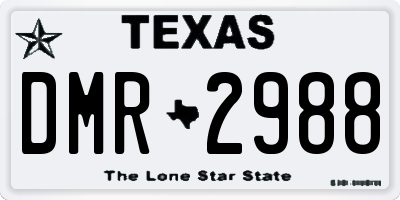 TX license plate DMR2988