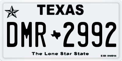 TX license plate DMR2992