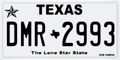 TX license plate DMR2993