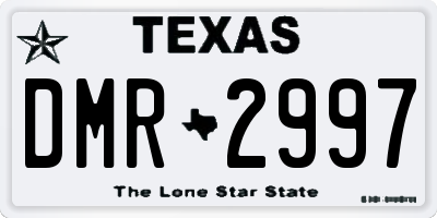 TX license plate DMR2997