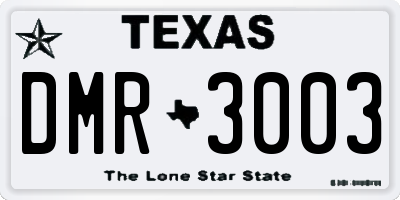 TX license plate DMR3003