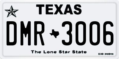 TX license plate DMR3006
