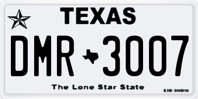TX license plate DMR3007