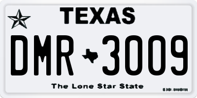 TX license plate DMR3009