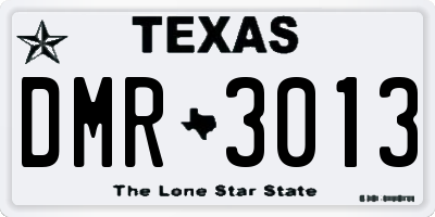 TX license plate DMR3013