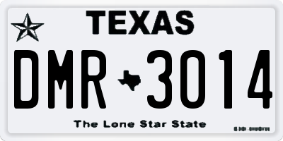 TX license plate DMR3014