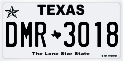 TX license plate DMR3018