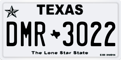 TX license plate DMR3022