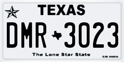 TX license plate DMR3023