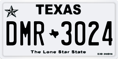TX license plate DMR3024