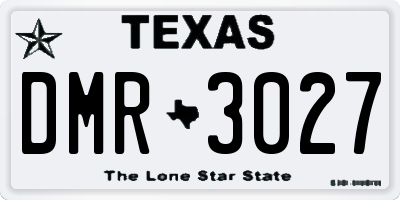 TX license plate DMR3027
