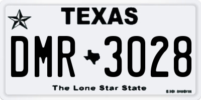 TX license plate DMR3028