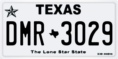 TX license plate DMR3029