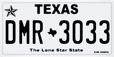 TX license plate DMR3033