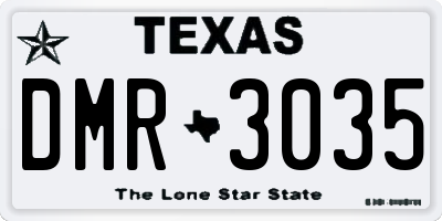 TX license plate DMR3035