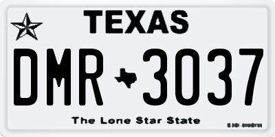 TX license plate DMR3037