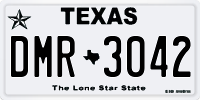 TX license plate DMR3042