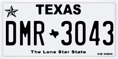 TX license plate DMR3043