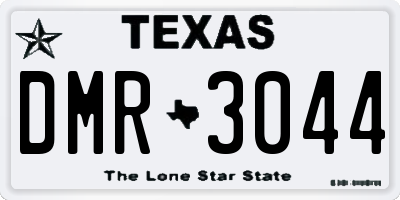 TX license plate DMR3044