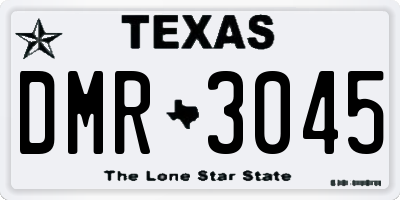 TX license plate DMR3045
