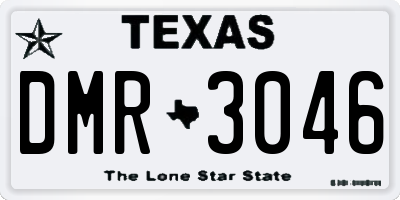 TX license plate DMR3046