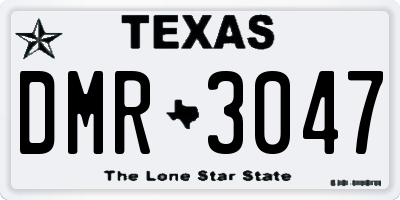 TX license plate DMR3047