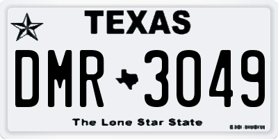 TX license plate DMR3049
