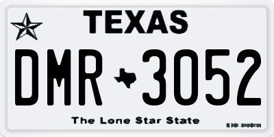 TX license plate DMR3052