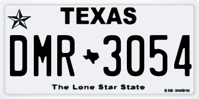 TX license plate DMR3054
