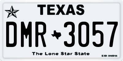 TX license plate DMR3057
