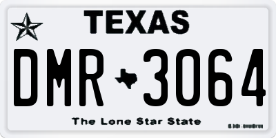 TX license plate DMR3064