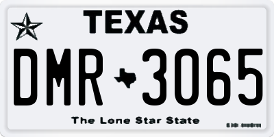 TX license plate DMR3065