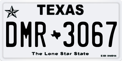 TX license plate DMR3067