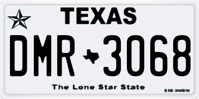 TX license plate DMR3068