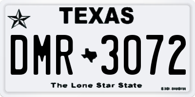 TX license plate DMR3072