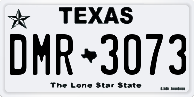 TX license plate DMR3073