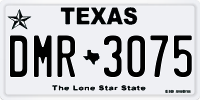 TX license plate DMR3075