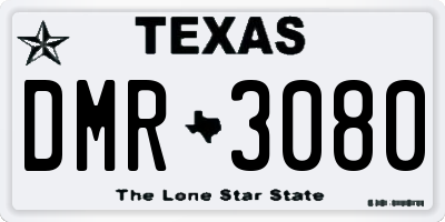 TX license plate DMR3080