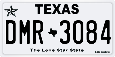 TX license plate DMR3084