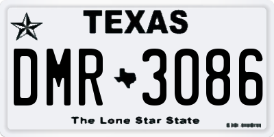 TX license plate DMR3086