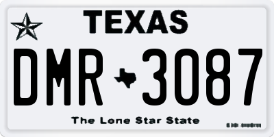 TX license plate DMR3087