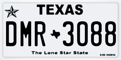 TX license plate DMR3088