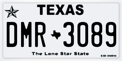 TX license plate DMR3089