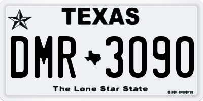 TX license plate DMR3090