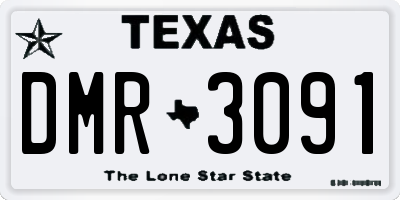TX license plate DMR3091